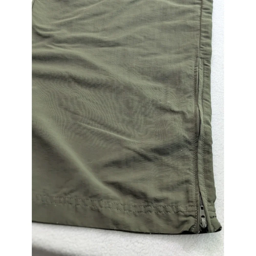 Cabelas Mens Convertible Pants 36x34 Green Lightweight Nylon Zip Off